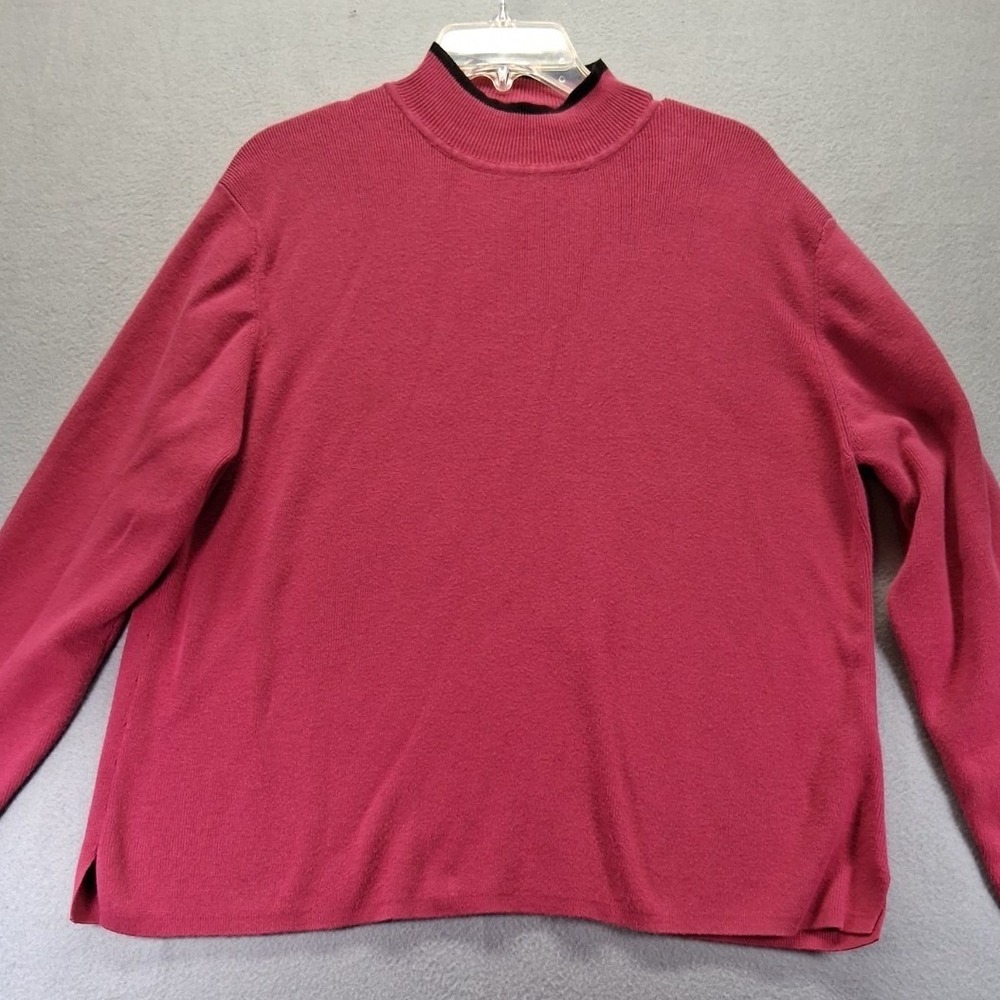 Harve Benard Women's Turtle Neck Longsleeve,  Red‎ Sweater Size 1X